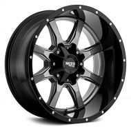 Moto Metal MOTO METAL MO970 Gray Center Gloss Black Lip Wheel with Painted and Chromium (hexavalent compounds) (18 x 10. inches /5 x 78 mm, -24 mm Offset)