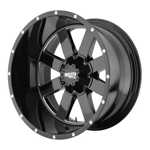  Moto Metal MO962 Gloss Black Wheel With Milled Accents (20x9/8x165.1mm, 0mm offset)