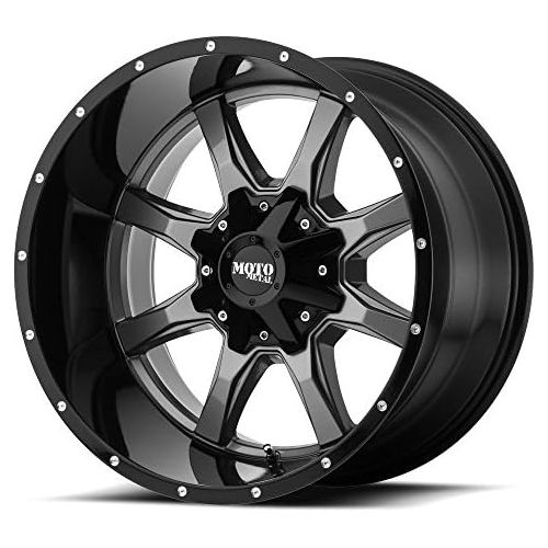 Moto Metal MO970 Gloss Grey Center with Gloss Black Lip Wheel with Painted Finish (20.00x9.00/0x0mm)