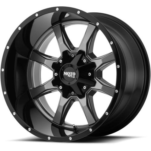  Moto Metal MO970 Gloss Grey Center with Gloss Black Lip Wheel with Painted Finish (20.00x9.00/0x0mm)