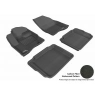 Motor 3D MAXpider Complete Set Custom Fit All-Weather Floor Mat for Select Ford Taurus Models - Kagu Rubber (Black)