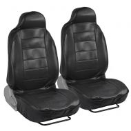 Motor Trend RealFeel Faux Leather Car Seat Covers, Front Pair, High Back Leatherette