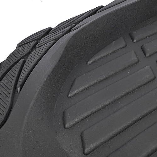  Motor Trend MT-923-BK Black FlexTough Contour Liners-Deep Dish Heavy Duty Rubber Floor Mats for Car SUV Truck & Van-All Weather Protection