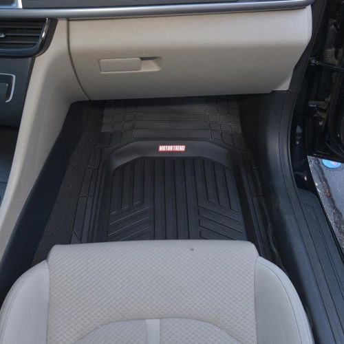  Motor Trend OF-933-BK Black Deep Dish Rubber Floor Mats All-Climate All Weather Performance Plus Heavy Duty Liners Odorless