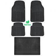 Motor Trend BDK BLACK 5 Piece Set Premium Heavy Duty Odorless Mats for Toyota Prius C