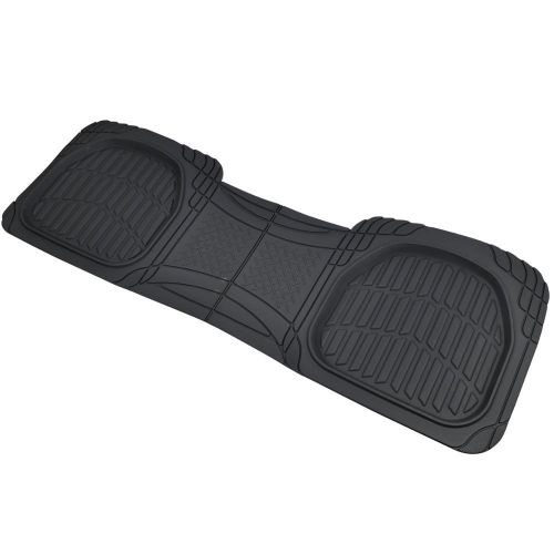  Motor Trend 4pc Black Car Floor Mats Set Rubber Tortoise Liners w/ Cargo for Auto SUV Trucks - All Weather Heavy Duty Floor Protection - MT-923-BK+MT-884-BK_amj