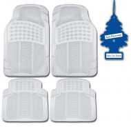 Motor Trend Heavy Duty Rubber Clear MotorTrend 4 Pc Car Floor Mats Set All Weather + NewCar