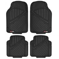 Motor Trend FlexTough Standard - 4pc Set Heavy Duty Rubber Floor Mats for Car SUV Van & Truck (Black) (MT-774-BK_AMJAN)