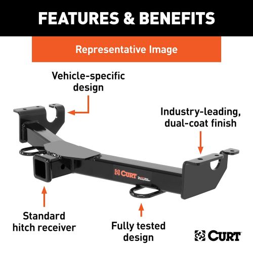  Motorcraft CURT 31008 Front Hitch with 2-Inch Receiver, Fits Select Ford F-250, F-350, F-450, F-550 Super Duty