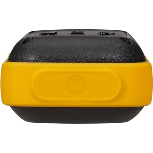 모토로라 Motorola Talkabout T475 Two Way Radio 4-Pack Walkie Talkies Black/Yellow 22 Channels PTT Earpieces Carrying Case