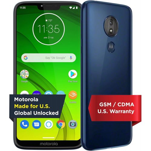 모토로라 [아마존 핫딜]  [아마존핫딜]Motorola Moto G7 Power with Alexa Push-to-Talk  Unlocked  32 GB  Marine Blue (US Warranty)  Verizon, AT&T, TMobile, Sprint, Boost, Cricket, & Metro