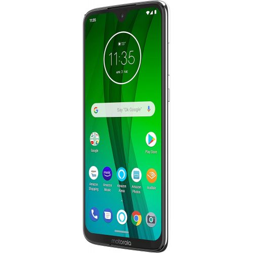 모토로라 [아마존베스트]Motorola Moto G7 with Alexa Hands-Free  Unlocked  64 GB  Clear White (US Warranty)  Verizon, AT&T, TMobile, Sprint, Boost, Cricket, & Metro