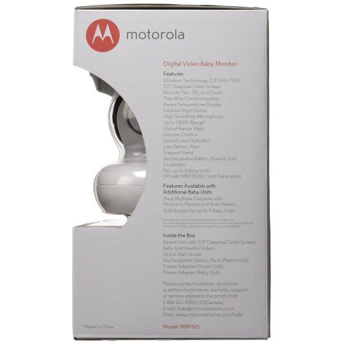 모토로라 [아마존베스트]You purchased this item on April 29, 2019. Motorola MBP36S Remote Wireless Video Baby Monitor with 3.5-Inch Color LCD Screen, Remote...
