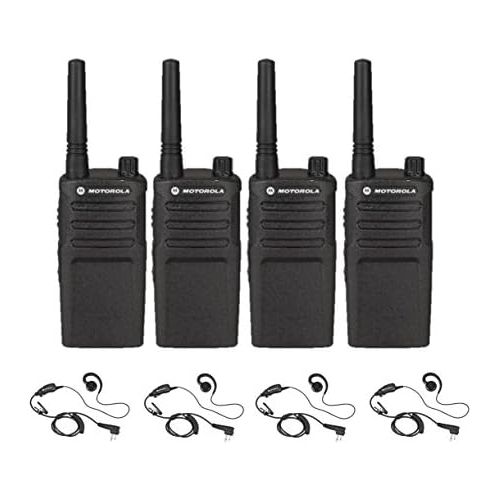 모토로라 4 Pack of Motorola RMM2050 Radios with 4 Push To Talk (PTT) earpieces.