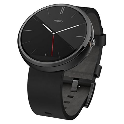 모토로라 Motorola Moto 360 Modern Timepiece Smart Watch - Black Leather 00418NARTL