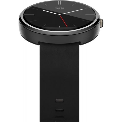 모토로라 Motorola Moto 360 Modern Timepiece Smart Watch - Black Leather 00418NARTL