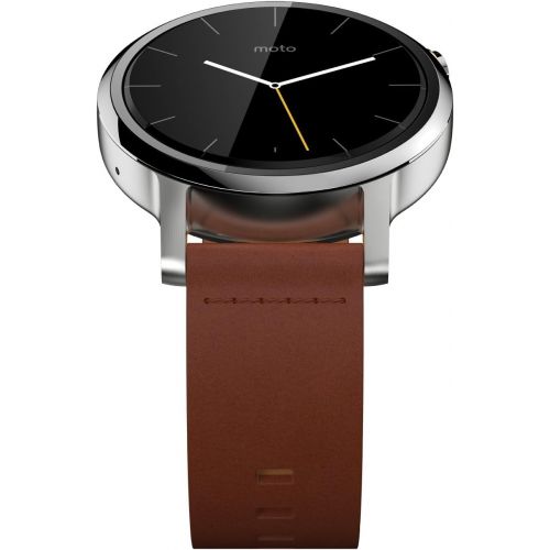 모토로라 Motorola Moto 360 2nd Gen. Mens 42mm Smartwatch, Black with Black Leather