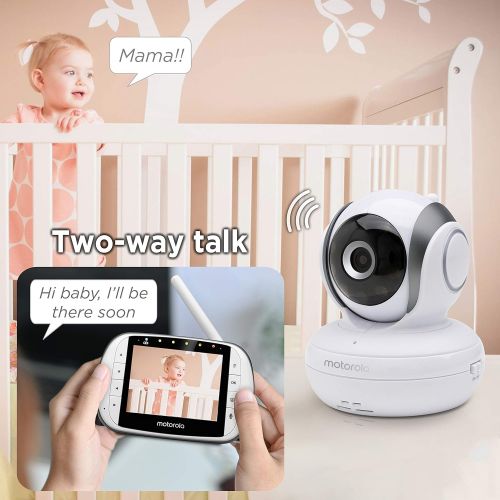 모토로라 Motorola Baby Motorola Video Baby Monitor with 2 Cameras, 3.5 Inch LCD Screen