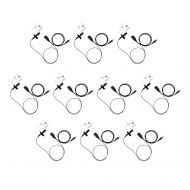 10 Pack BOMMEOW BCT15-M14 1-Wire Acoustic Clear Tube Earpiece for Motorola CLP1040 CLP1010...