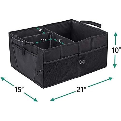  Motorup America Trunk Organizer for Car SUV Truck Van Storage Organizers Best for Auto Accessories in Bed Interior, Collapsible Vehicle Caddy Large Box Tote Compartment Heavy Duty for Grocery, Too