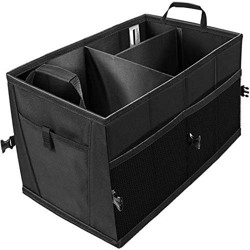  Motorup America Trunk Organizer for Car SUV Truck Van Storage Organizers Best for Auto Accessories in Bed Interior, Collapsible Vehicle Caddy Large Box Tote Compartment Heavy Duty for Grocery, Too