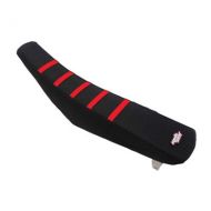 Motoseat Ribbed Traction Seat Cover BlackBlackRed For Honda