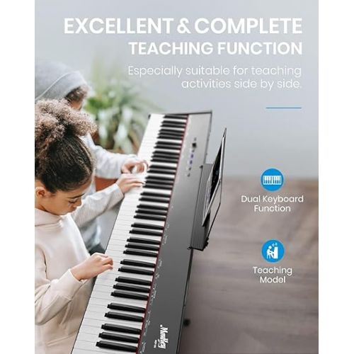  Moukey Beginner 88 Key Full-Size Semi-Weighted Electric Keyboard, MEP-110 Digital Piano+ Stand