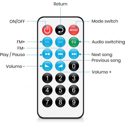  [아마존베스트]Moukey Mini Stereo Amplifier with Bluetooth - for Speakers, ipad, Phones, Computers, Car, Home use - 50W Dual Channel Sound Power Audio Receiver USB, AUX, FM, Remote Control, Power