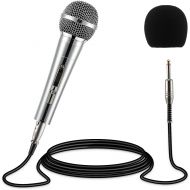 [아마존베스트]Moukey MWm-1 Dynamic Vocal Microphone Wired Handheld Karaoke Mic for Singing, Karaoke Machine, Live with 16.40 ft XLR Detachable Cable