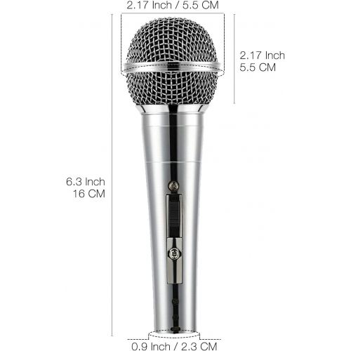  [아마존베스트]Moukey MWm-1 Dynamic Vocal Microphone Wired Handheld Karaoke Mic for Singing, Karaoke Machine, Live with 16.40 ft XLR Detachable Cable