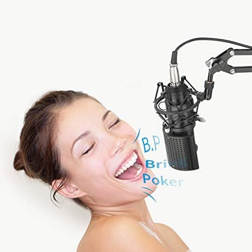  [아마존베스트]Microphone wind protection for 49-54 mm, moukey microphone shock mount mic pop filter shield U type for 49-70 mm mic for example AT2020 AT4033 AT2050 AT2035 CAD U37-MMs-9