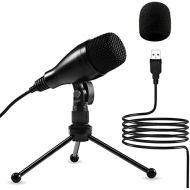 [아마존베스트]Moukey USB Microphone PC Laptop Microphone Condenser Microphones with Tripod Studio Quality Recording Microphone USB for Podcast, Studio, Streaming, Broadcast, YouTube, Video, Skyp