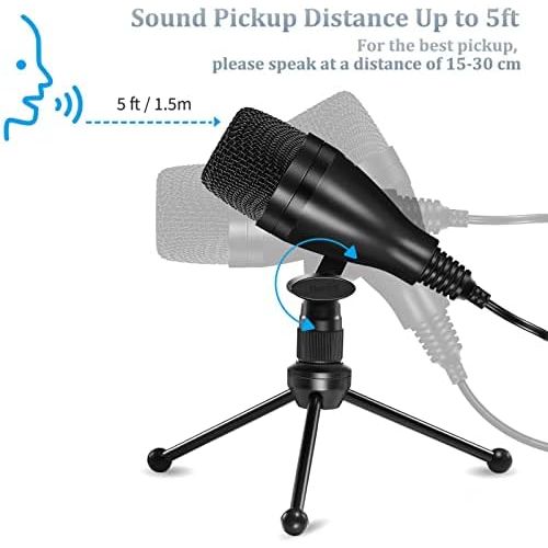  [아마존베스트]Moukey USB Microphone PC Laptop Microphone Condenser Microphones with Tripod Studio Quality Recording Microphone USB for Podcast, Studio, Streaming, Broadcast, YouTube, Video, Skyp