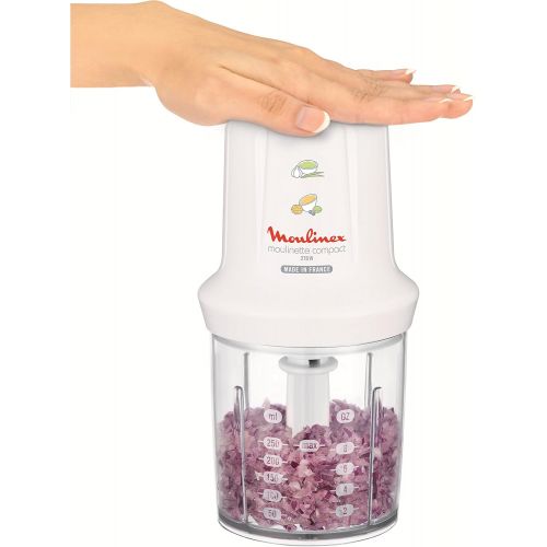  Moulinex DJ300110 Mini Chopper Elektro Moulinette Compact Shaker mit Deckel Weiss 270 W