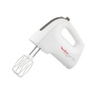 Moulinex HM 6121 Handmixer Powermix Deluxe Edelstahl / 500 Watt / 5 Stufen/inklusiv Edelstahl-Stabmixer, weiss/silber