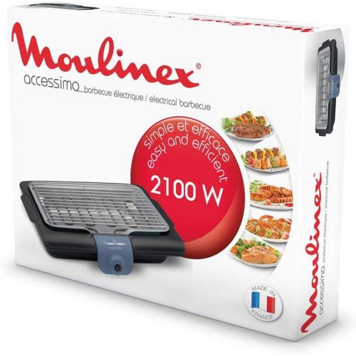  Moulinex Accessimo Elektrischer Tischgrill-Tisch mit abnehmbarer Rost, 2100W