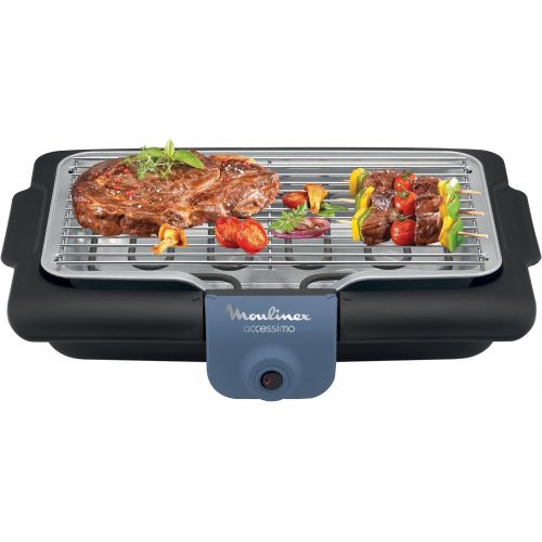  Moulinex Accessimo Elektrischer Tischgrill-Tisch mit abnehmbarer Rost, 2100W