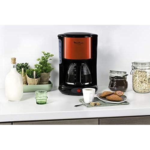  Moulinex FG360D11 Glas-Kaffeemaschine Subito Metallic, rot