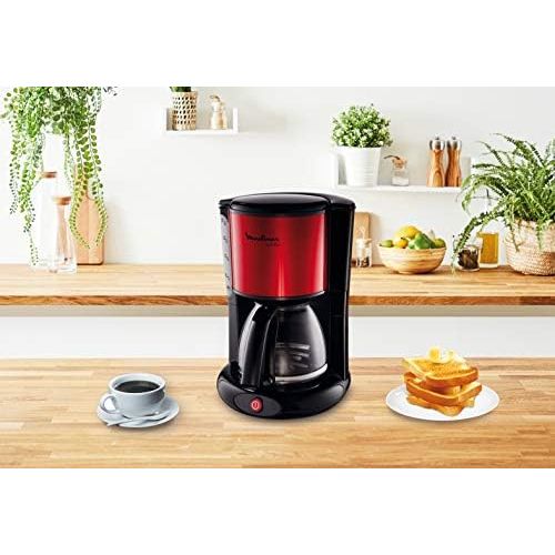  Moulinex FG360D11 Glas-Kaffeemaschine Subito Metallic, rot