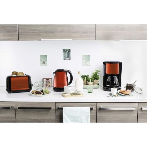  Moulinex FG360D11 Glas-Kaffeemaschine Subito Metallic, rot