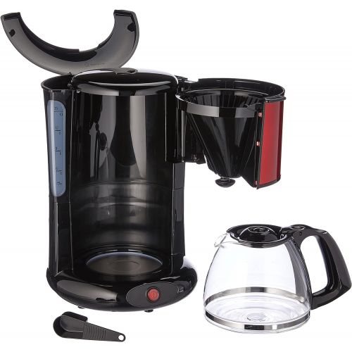  Moulinex FG360D11 Glas-Kaffeemaschine Subito Metallic, rot