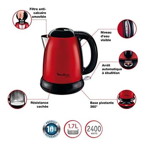  Moulinex Subito BY540510 Red Kettle/Edelstahl