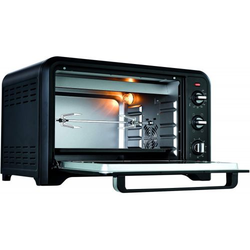  Moulinex ox485810Backofen Optimo Schwarz 39L Umluft dreht sich Brosche 2000W