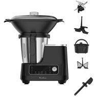 [아마존베스트]Moulinex HF4568 Click Chef Food Processor with Cooking Function (1400 Watts, 12 Speeds, Total Volume 3.6 Litres, 28 Functions with Accessories and Recipe Booklet) Black