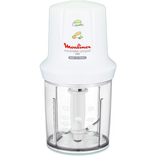  [아마존베스트]Moulinex DJ300110 Mini Chopper Electric Moulinette Compact Shaker with Lid White 270 W