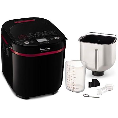  [아마존베스트]Moulinex Program Bread Maker Plastic 31 x 29 x 29 cm Black/Purple