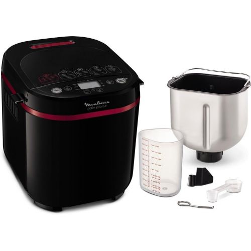  [아마존베스트]Moulinex Program Bread Maker Plastic 31 x 29 x 29 cm Black/Purple