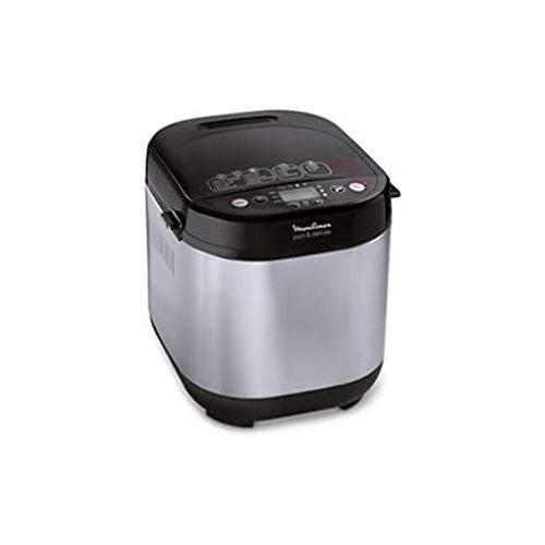  [아마존베스트]Moulinex bread, Flower Delight bread maker with yogurt function, metal, black 1 kg 720 W.