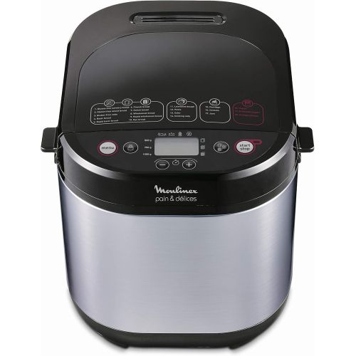  [아마존베스트]Moulinex bread, Flower Delight bread maker with yogurt function, metal, black 1 kg 720 W.