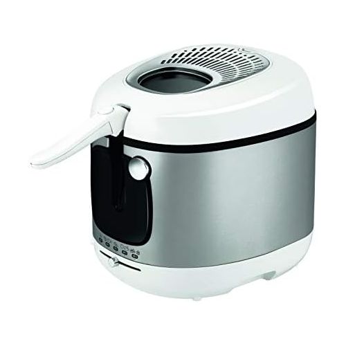  [아마존베스트]Moulinex AM4800 Mega 2 kg Fryer with Oil Anti-Odour Filter Adjustable Temperature Easy Cleaning Crispy Chips 1,800 Watt for up to 8 People White/Silver